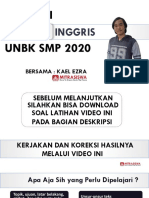 Prediksi UNBK SMP 2020 I Bahasa Inggris