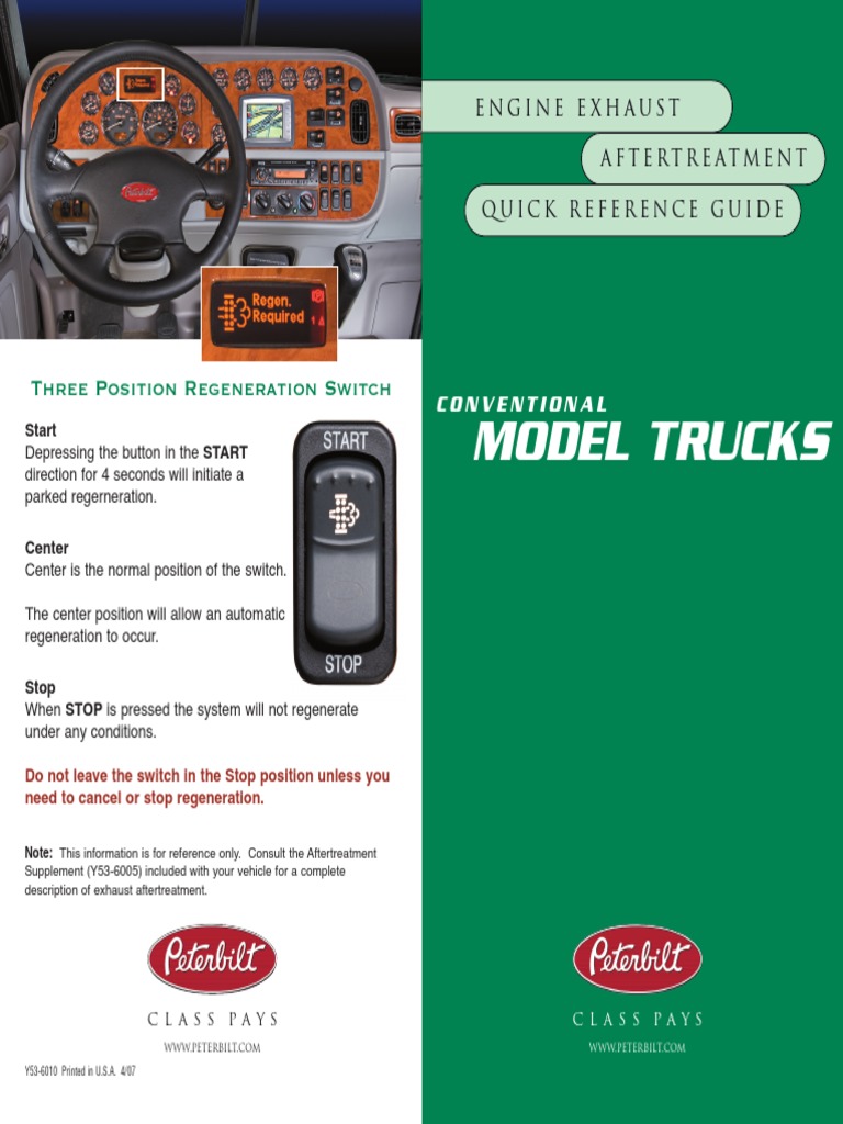 Peterbilt 579 Regeneration Instructions | PDF | Internal Combustion ...