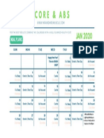 Core & Abs Calendar - Jan 2020