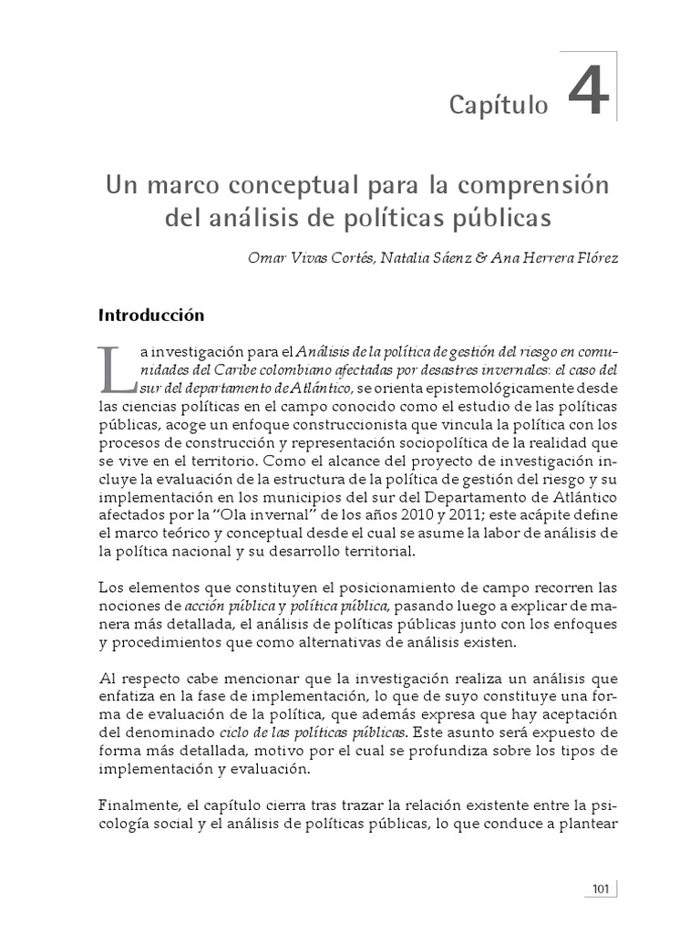Un Marco Conceptual para La Comprensión Del Análisis de Políticas ...