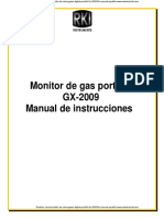 Medidor Concentracion de Varios Gases Digital Portatil GX 2009 Rki Manual Espanol