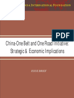 China One Belt and One Road Initiative Strategic and Economic Implications