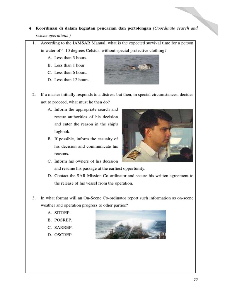 IAMSAR Manual: Search & Rescue Guidelines | PDF | Search And Rescue | Ships