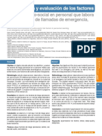 Identificación y Evaluación de Los Factores Riesgo Psicosocial en Una Empresa de Llamada de Emergencias