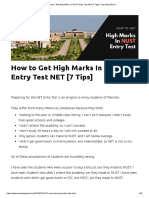 How To Get High Marks in NUST Entry Test NET (7 Tips) - Top Study World