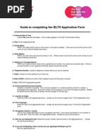 IELTS Application Form Guide