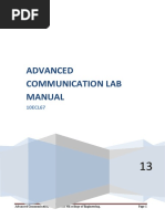 Advanced Communication Lab Manual PDF