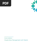 Oracle Data Management With Rubrik Technical White Paper PDF