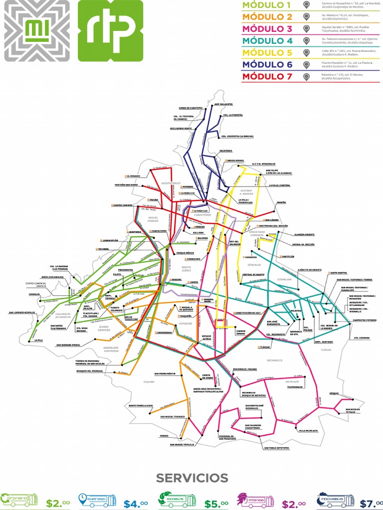 Mapa Red de Rutas RTP | PDF