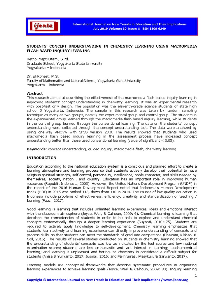 01.retno Prapti Utami PDF | PDF | Inquiry Based Learning | Analysis Of ...