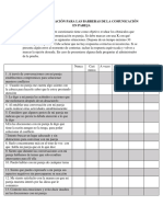 Escala de Evaluación para Las Barreras de La Comunicación en Pareja