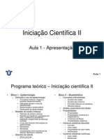 Aula 1 Iniciação Científica II