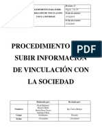 PROCEDIMIENTO PARA SUBIR INFORMACIÓN DE VINCULACIÓN CON LA SOCIEDAD