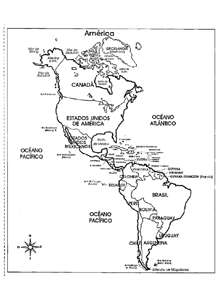 Mapa America Division Politica PDF