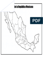 Mapa de Mexico Sin Nombres