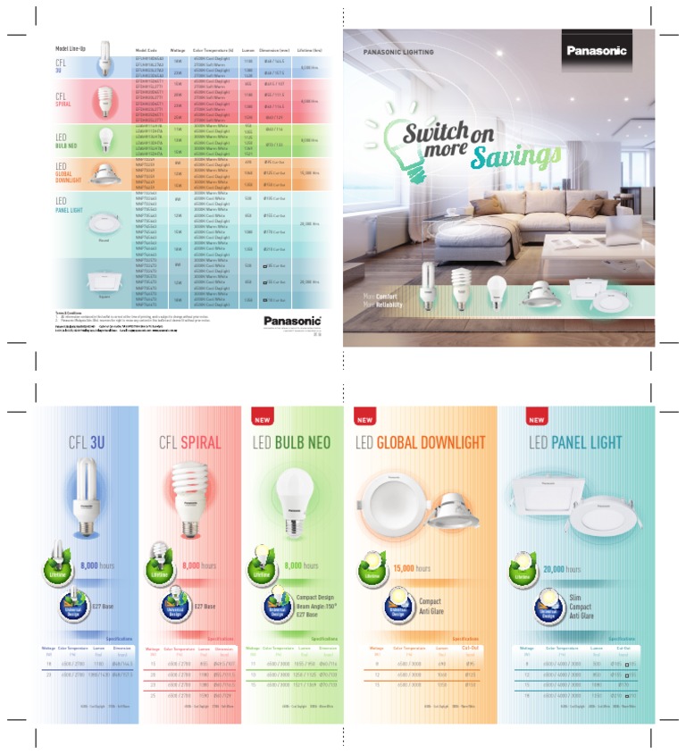 Panasonik PDF | PDF | Compact Fluorescent Lamp | Architectural Elements