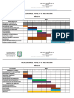 Cronograma Del Proyecto de Investigación 2020 PDF