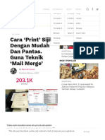 Cara 'Print' Sijil Dengan Mudah Dan Pantas. Guna Teknik 'Mail Merge'