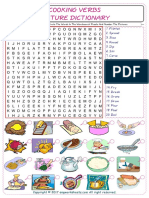 Cooking Verbs Find and Circle The Words in The Wordsearch Puzzle and Number The Pictures 8261