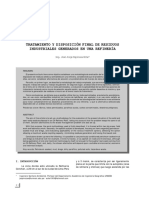 Tratamiento y Disposicion Final de Residuos Industriales Generados en Una Refineria