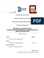 Práctica 4 (Elaboración de Diagrama de Concentración Vs Índice de Refracción)