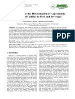 TLC Procedure For Determination of Approximate Contents of Caffeine in Food and Beverages