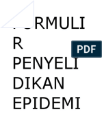 Formulir Penyelidikan Epidemiologi