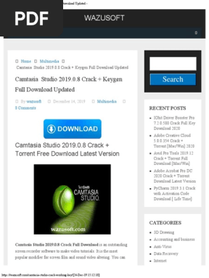 Camtasia Studio 201908 Crack + Keygen Full Download Updated | PDF.