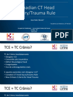 Canadian CT Head Rule guia TC crânio após trauma