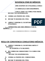 Regla de Convivencia Star de Médicos