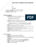 Speech Commumictaion Mass Communication