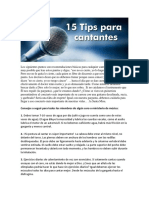 15 Tips para Cantantes