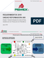 Requerimientos Mantenimiento Reformadora U-900 Pemex