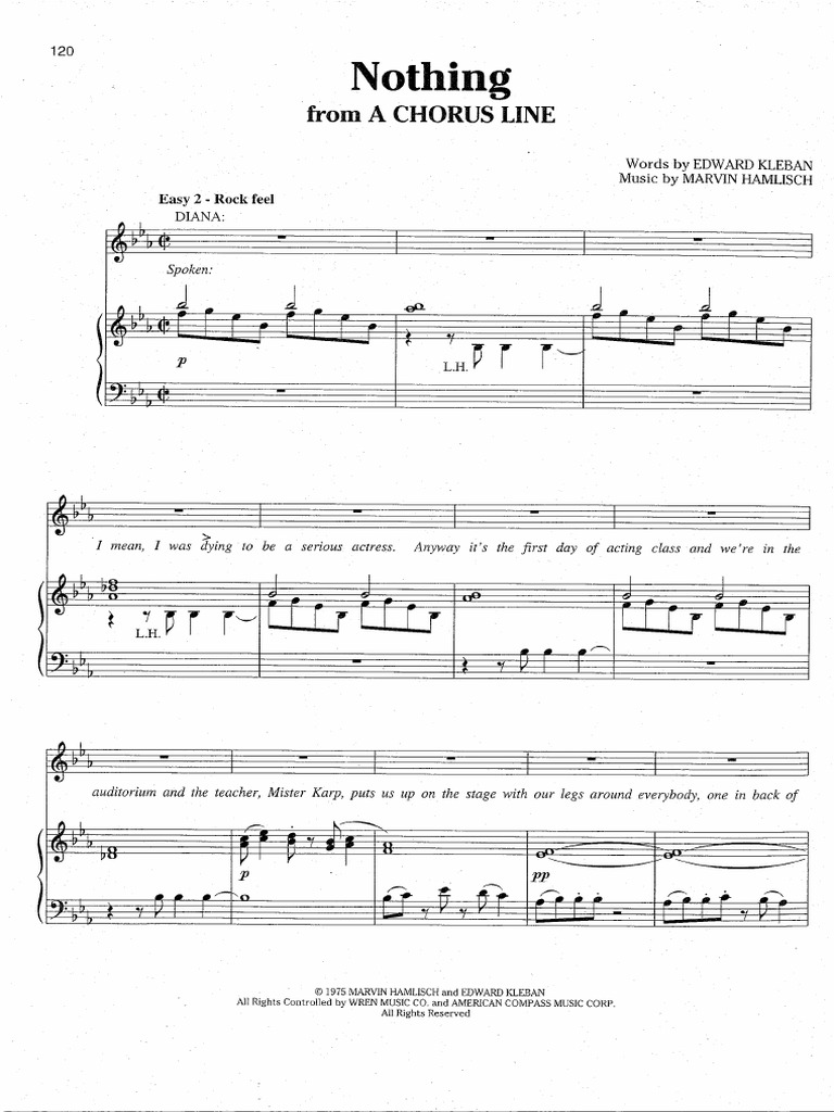 Nothing A Chorus Line PDF PDF