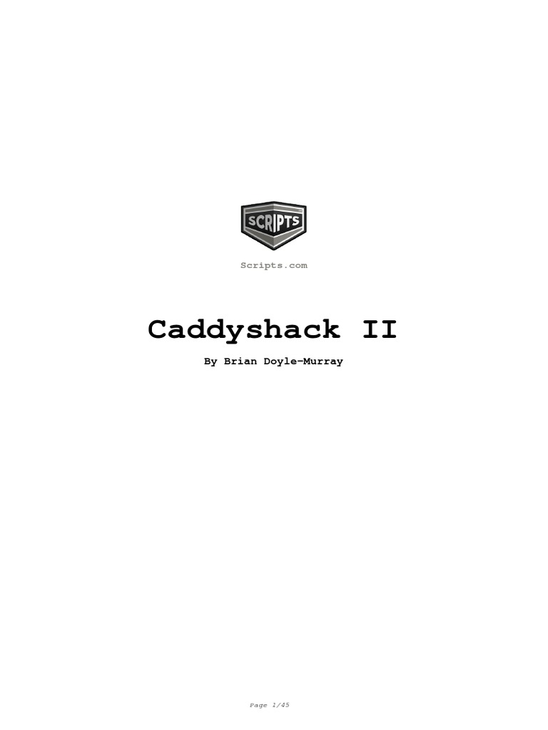 Caddyshack PDF Nature Leisure