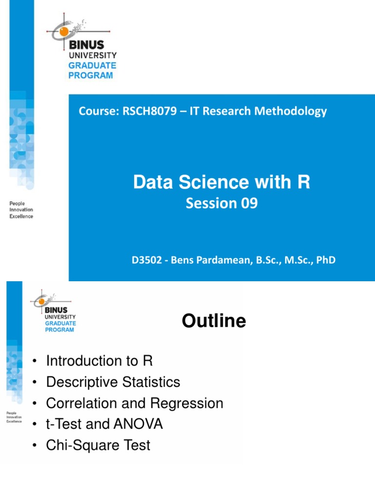 Data Science with R: Course Overview | PDF | Coefficient Of ...
