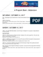 Conference Program Book Addendum Updates