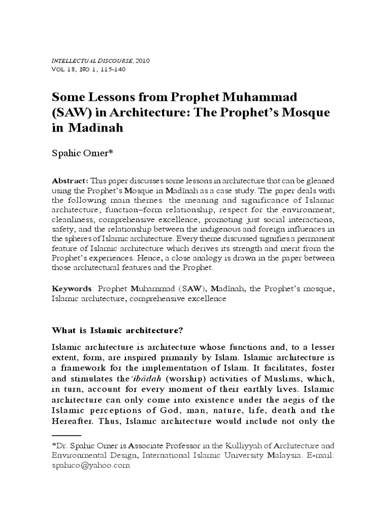 Lessons from the Prophet's Mosque | PDF | Mosque | Muhammad