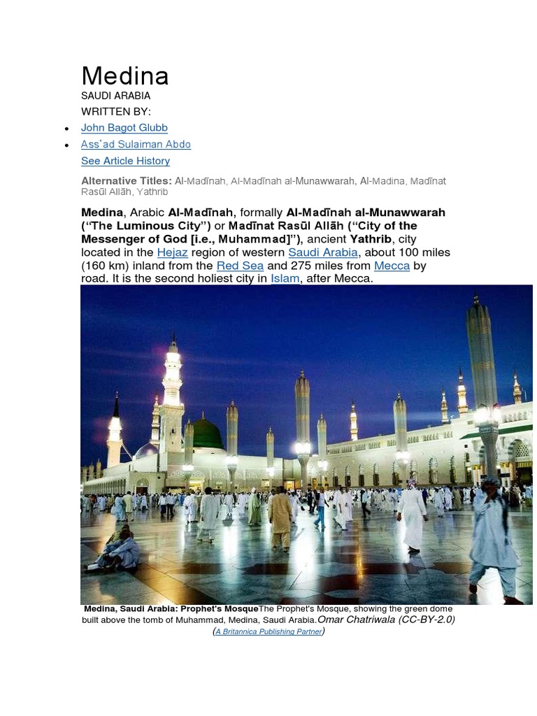 Madeena 1 | PDF | Medina | Mecca