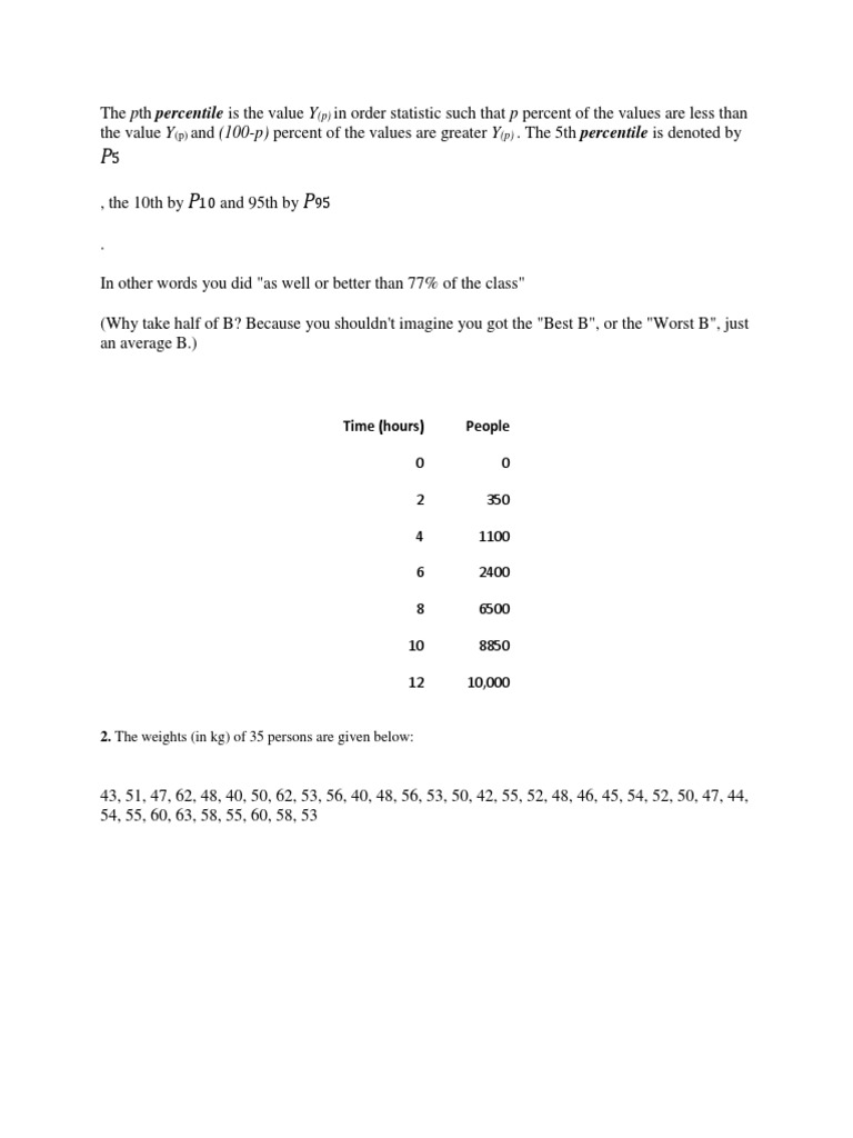 Understanding Percentiles in Data | PDF