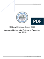 KU Law Entrance Exam 2019 Brochure