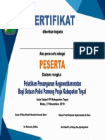 Sertifikat Pelatihan