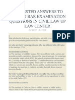 2017 BAR EXAMINATION QUESTIONS IN CIVIL LAW UP LAW CENTER