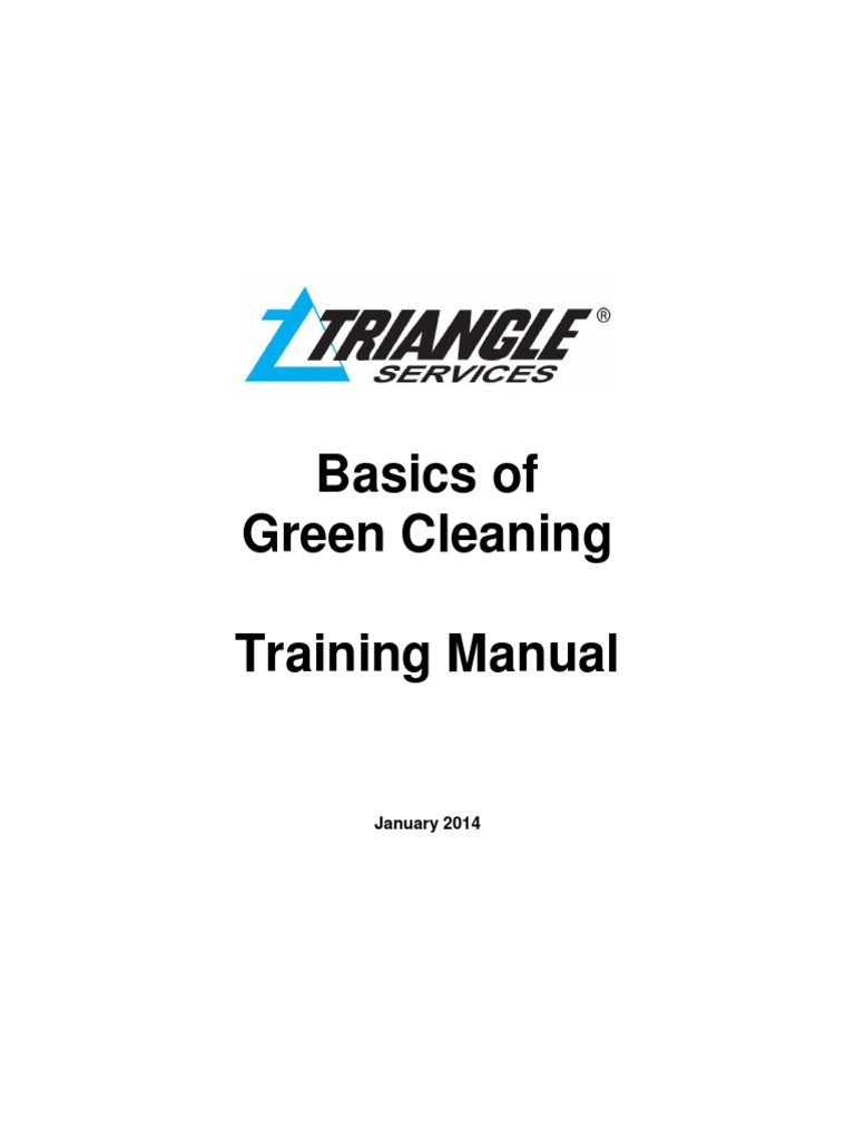 Green Cleaning Training Manual | PDF | Hand Washing | Vacuum Cleaner