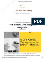 Configure Credit Management in S/4 HANA