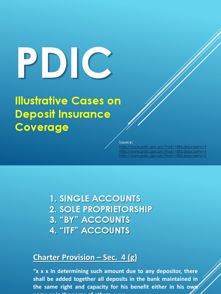 PDICIllustrative Cases On Deposit Insurance Coverage PDF