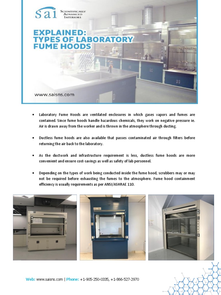 What Are The Different Types of Laboratory Fume Hoods Sai Systems