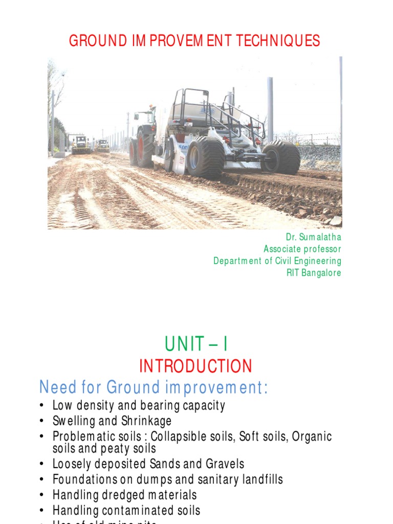 Ground Improvement Techniques Overview | PDF | Ion | Soil
