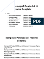 Demografi Penduduk Di Provinsi Bengkulu