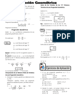 Una Progresión Es Geométrica Si Entre Cada Par de Términos Consecutivos de Ella Hay Una Razón Constante Denominada Razón Geométrica